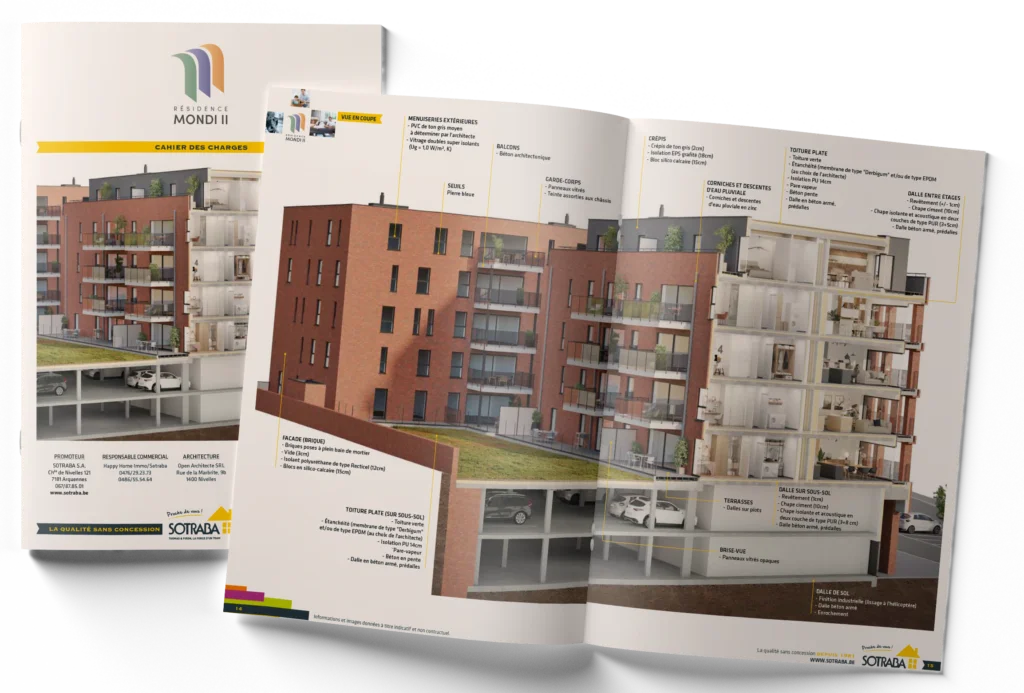 Nouveau projet Sotraba : 38 appartements et 3 commerces à vendre au coeur de Tubize avec une action de lancement ! 2 Mockup Cahier des Charges