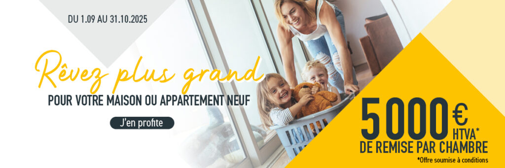 4 journées portes ouvertes pour découvrir nos projets appartements et maisons. Bénéficiez d'une réduction allant jusqu'à 15.000€ HTVA ! Bray, Tubize, Brugelette et Chimay à l'honneur 1 Site Banner 1200x400 1
