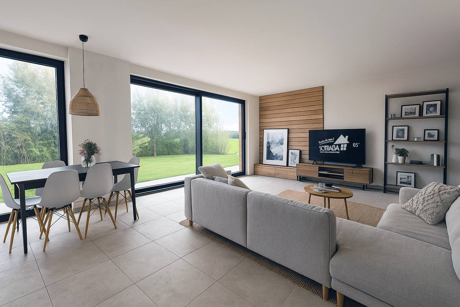 Maisons neuves à Enghien : votre nid douillet prêt pour les fêtes – Sotraba 4 Salon Living 2_Super